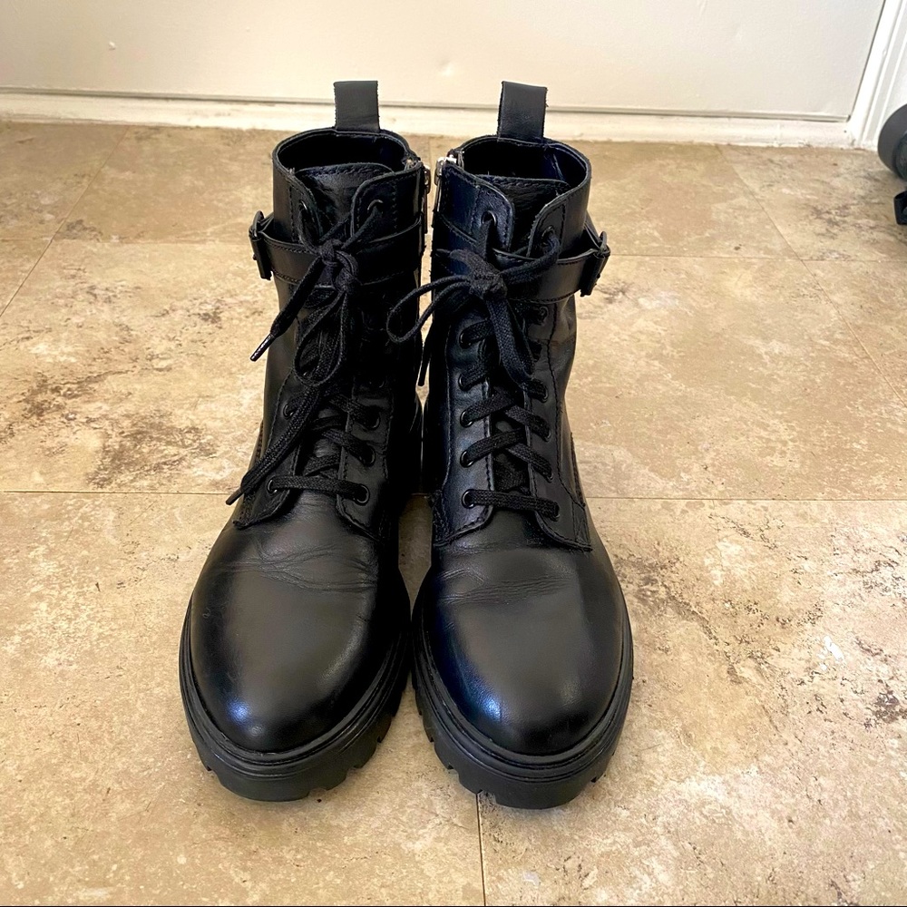 MANGO leather Boots size 7